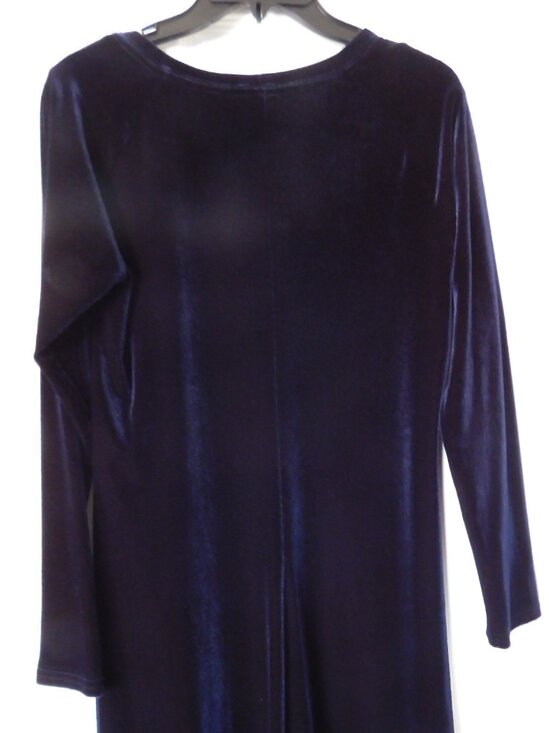 Vintage Moda Int'l A line Velvet Dress - Picture 2 of 5